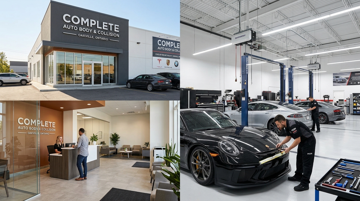 Complete Auto Body & Collision modern repair facility and customer lounge